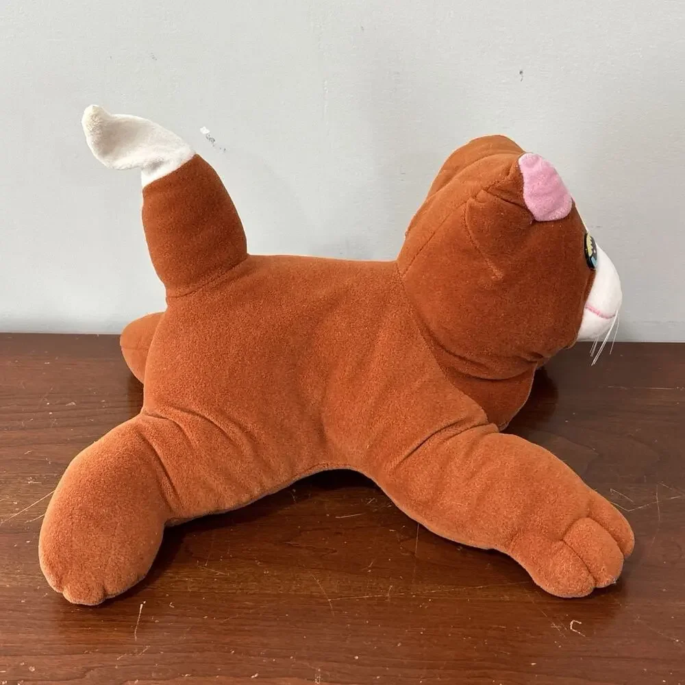 Vintage Tonka Pound Puppies Purries Brown Orange Cat Plush Animal 1980s Toy